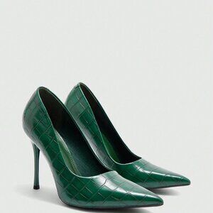 Green Elegant Women's Minimalist High Heels